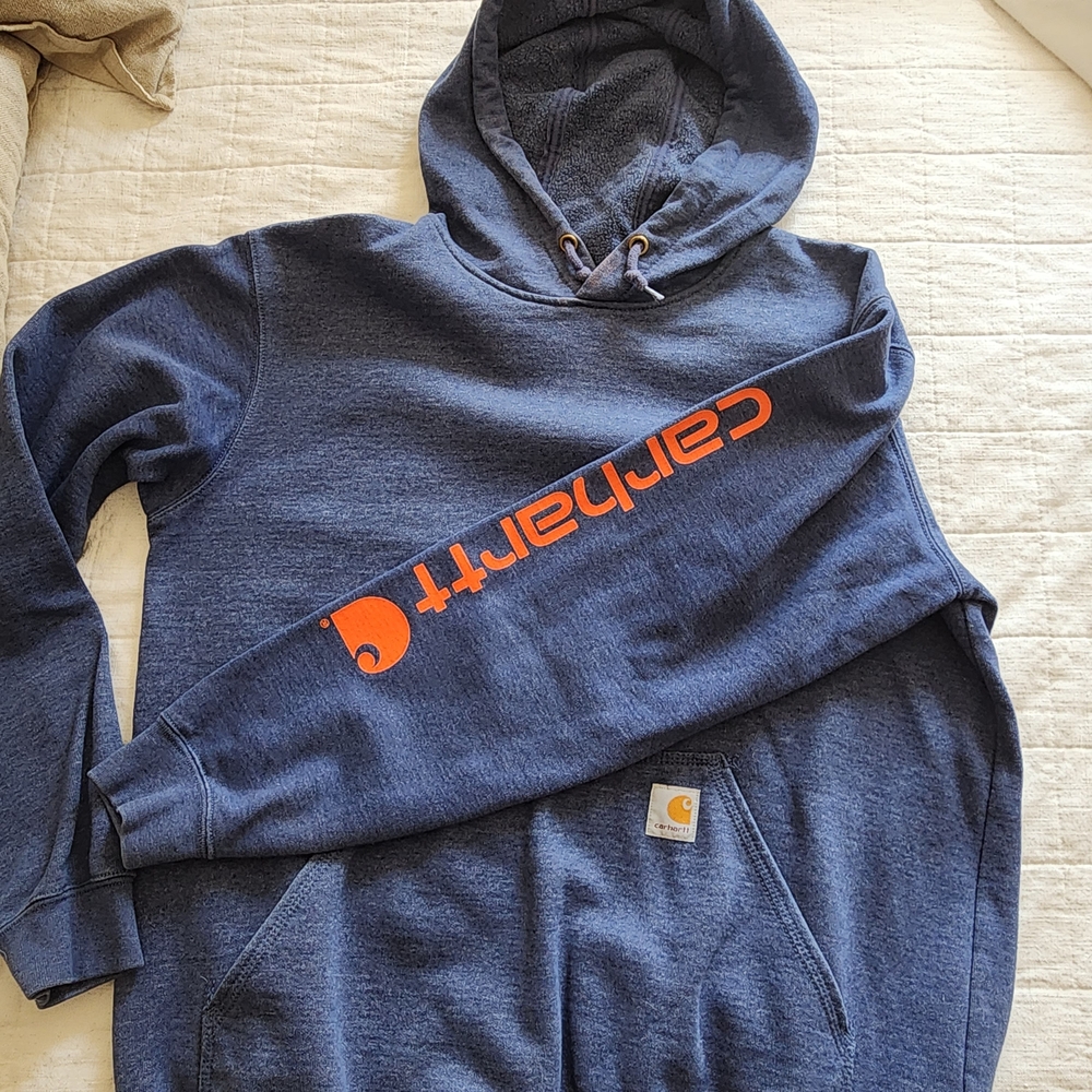 Carhartt Men's Blue Hoodie Sz L